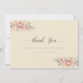 Agradecimento de 60º Aniversário Floral Beijo de A