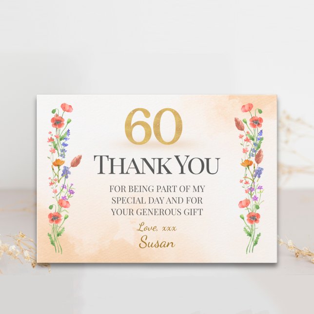 Agradecimento de 60 Anos de Nascimento com Flor Si (Criador carregado)