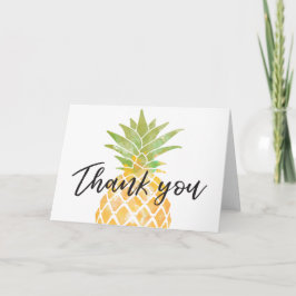 Agradecimento de Abacaxi Tropical em Aquarela