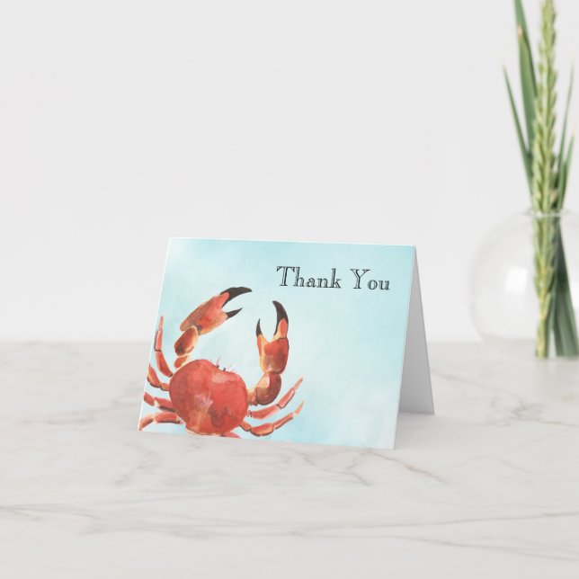 Agradecimento de Caranguejo de Frutos do Mar em Aq (Frente)