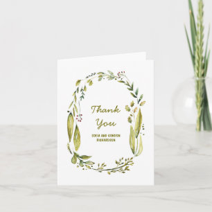 Agradecimento de Casamento Aquarela Floresta Laure