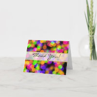 Agradecimento de Casamento Bokeh Luzes Brilhantes
