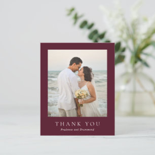 Agradecimento de Casamento Clássico Burgundy Profu