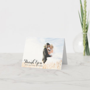 Agradecimento de Casamento com Foto Escrita com El