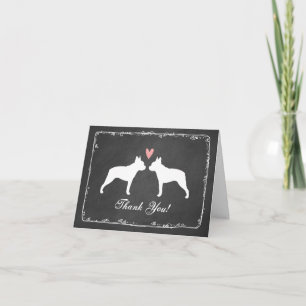 Agradecimento de Casamento de Boston Terriers