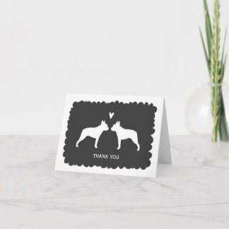 Agradecimento de Casamento de Boston Terriers