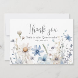 Agradecimento de Casamento de Flores Silvestres Mo