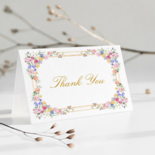 Agradecimento de Casamento de Jardim Floral Elegan