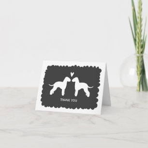 Agradecimento de Casamento dos Bedlington Terriers