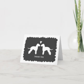 Agradecimento de Casamento dos Bedlington Terriers