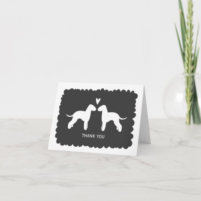 Agradecimento de Casamento dos Bedlington Terriers (Frente)