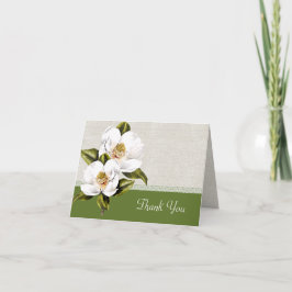 Agradecimento de Casamento Elegantes Magnólias Bra