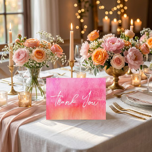 Agradecimento de Casamento em Aquarela Rosa Vibran