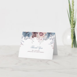 Agradecimento de Casamento em Azul Poeirento e Mau