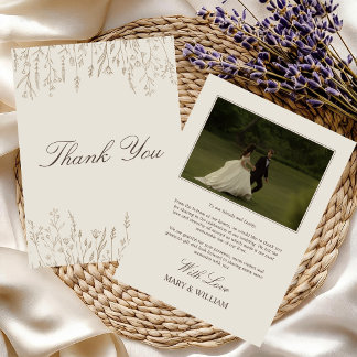 Agradecimento de Casamento Floral Elegante, Foto n