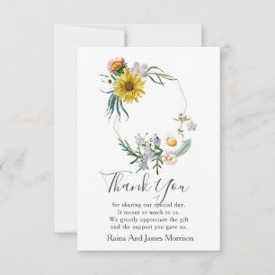 Agradecimento de Casamento Floral Margaridas Ilust