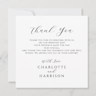 Agradecimento de Casamento Minimalista