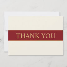 Agradecimento de Casamento Minimalista Vermelho e