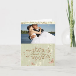 Agradecimento de casamento rústico vintage country