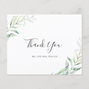 Agradecimento de Casamento Verde Salgueiro com Orç