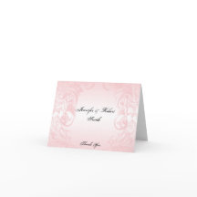 Agradecimento de Casamento Vintage Rosa Floral