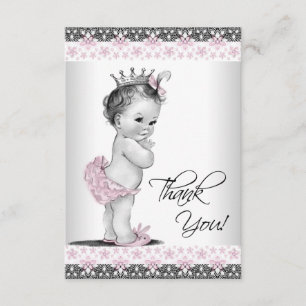 Agradecimento de Chá de Bebê Princesa Vintage