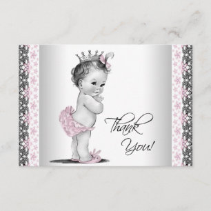 Agradecimento de Chá de Bebê Princesa Vintage