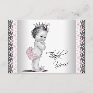 Agradecimento de Chá de Bebê Princesa Vintage