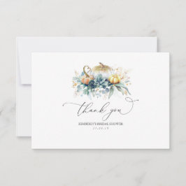 Agradecimento de Chás de Noiva com Abóboras e Verd