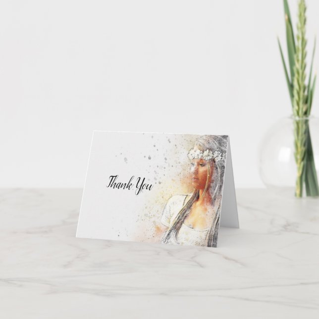 Agradecimento de Chuveiro de Noiva com a Noiva (Frente)