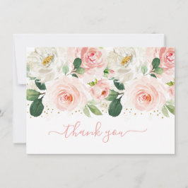 Agradecimento de Chuveiro de Noiva Floral Rosa Dou