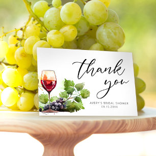 Agradecimento de Degustação de Vinho em Aquarela E