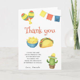 Agradecimento de festa de aniversário de primeiro