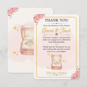 Agradecimento de Festa de Noivado Floral Elegante