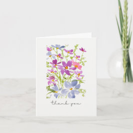 Agradecimento de Flor Silvestre em Aquarela Rústic