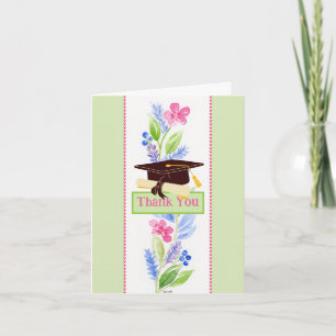 Agradecimento de formatura em aquarela floral