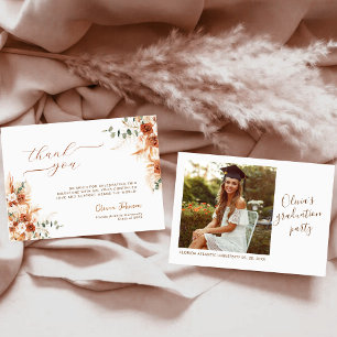 Agradecimento de Formatura Floral Terracota Boho M