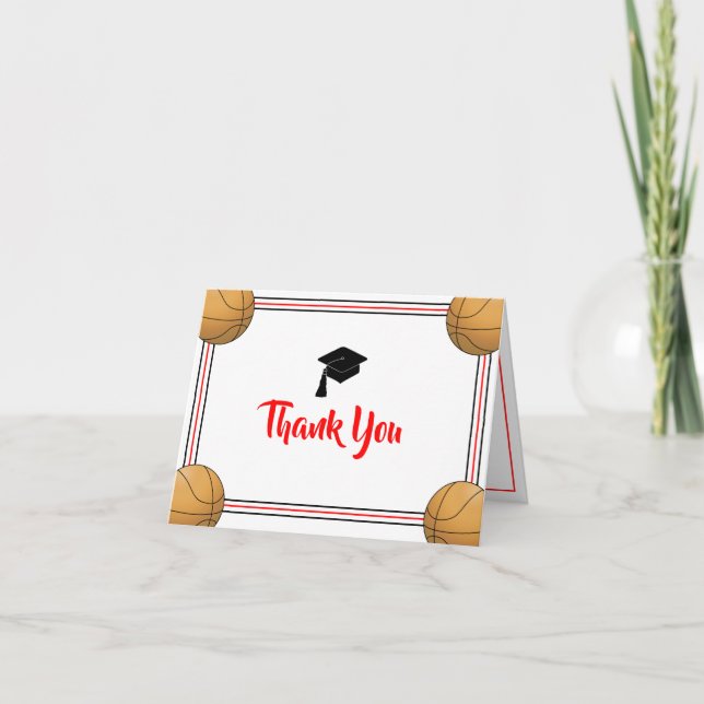 Agradecimento de Formatura Vermelho e Preto (Frente)