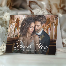 Agradecimento de Foto de Casamento Elegante