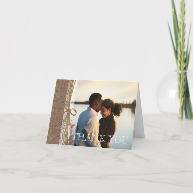 Agradecimento de Foto em Sacaria de Campo e Cordel (Frente)