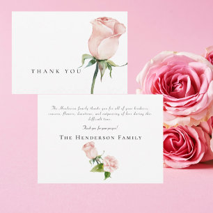 Agradecimento de Funeral de Rosas Cor-de-Rosa em A