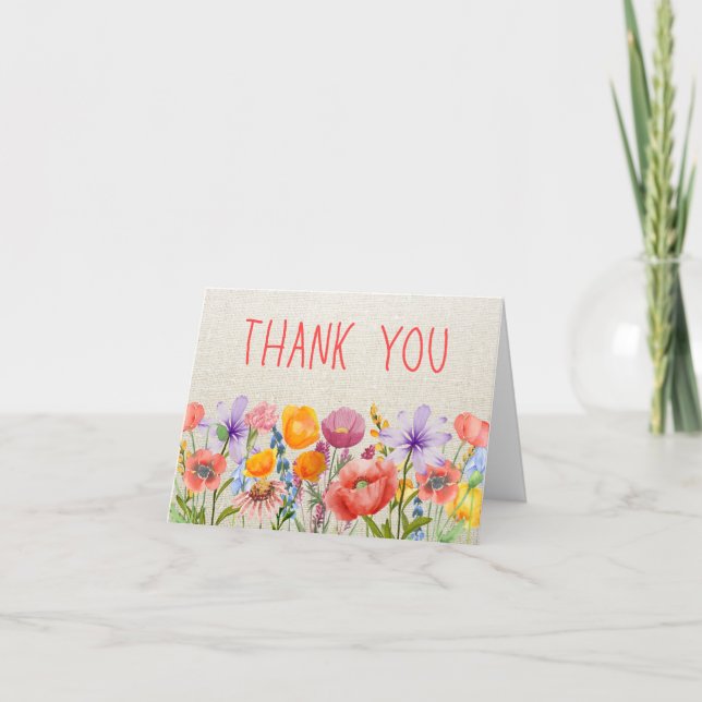 Agradecimento de Linho Floral - Mensagem Interna (Frente)