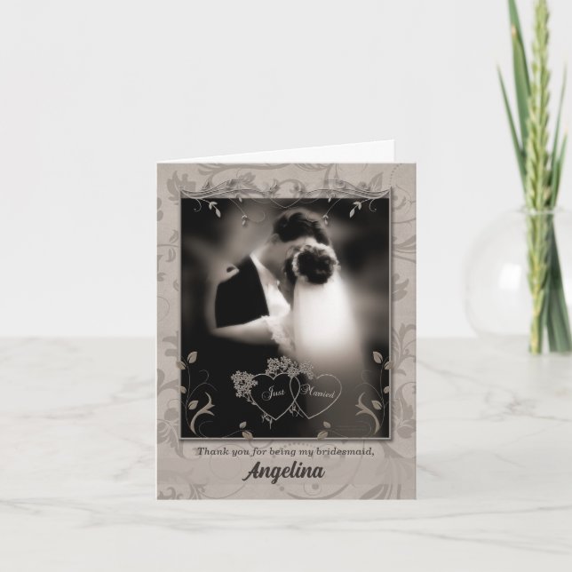 Agradecimento de Noiva de Casamento Obrigado (Frente)