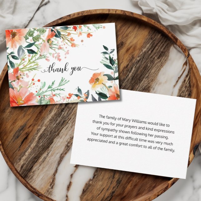 Agradecimento de Simpática Floral em Aquarela (Criador carregado)