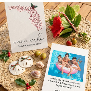 Agradecimento Desejos Quentes Cartão de Natal com Foto de Féri