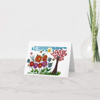 Agradecimento Desenho de Flor de Cartão Dobrado Para Qualquer Oc