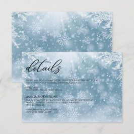 Agradecimento Detalhes do Cartão de Casamento de Neve de Inverno