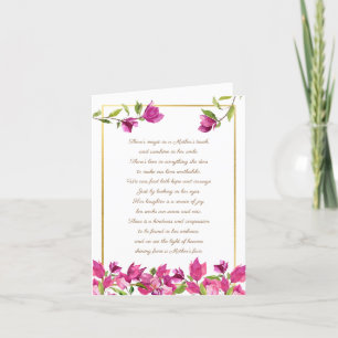Agradecimento Dia de as mães Floral ou Cartão Poem Mãe