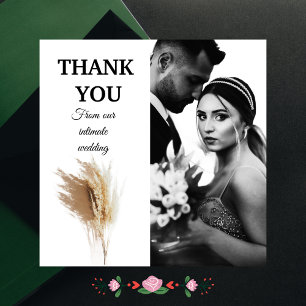 Agradecimento do nosso casamento íntimo