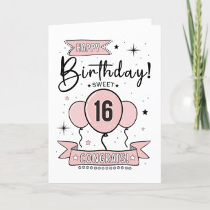 Agradecimento Docinho 16 Cartão de Aniversário